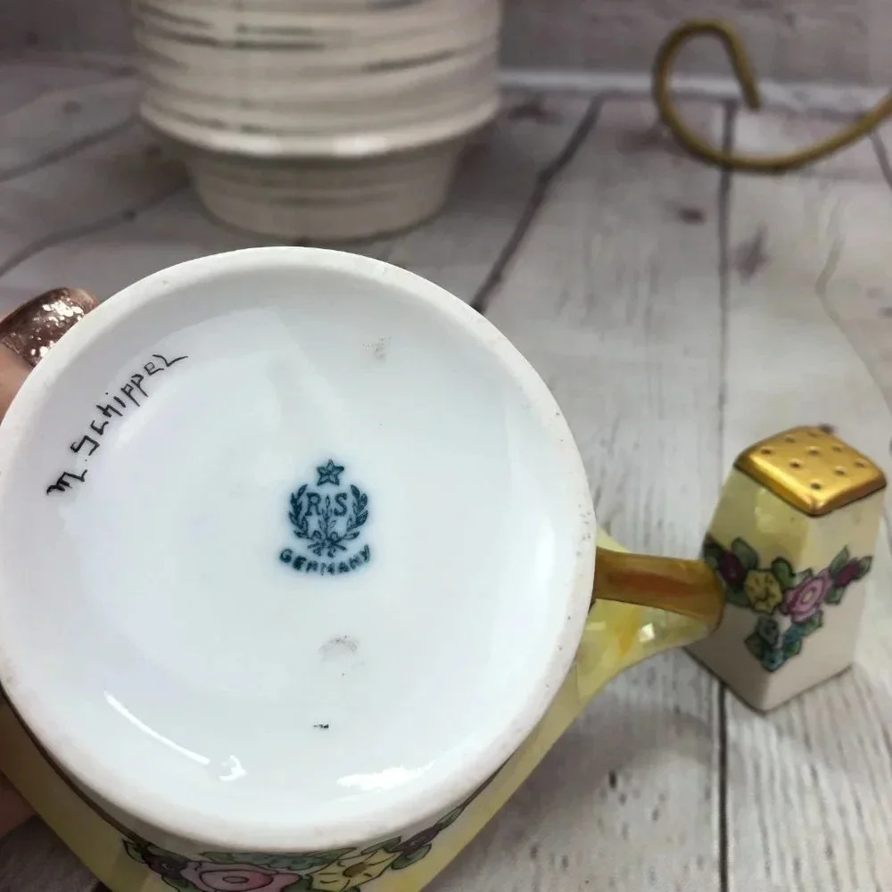 Vintage R S Germany silesia china sugar creamer salt and pepper set
